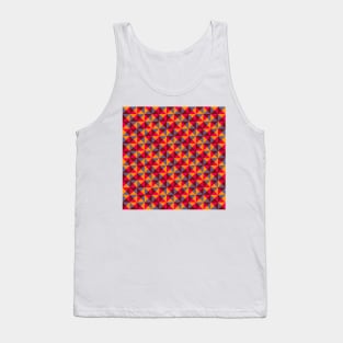 Geometric Triangle Pattern (Autumn Colours) Tank Top